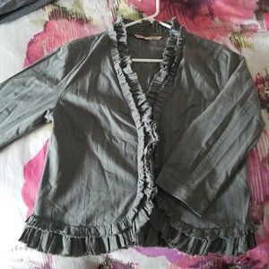 Ted Baker ruffle button up shirt